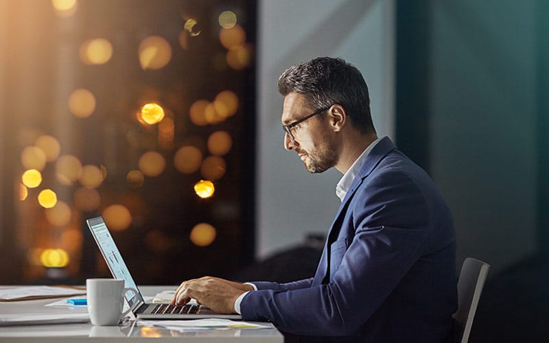 Person using data management and index data services