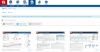 Batch Reporting in StatPro Revolution